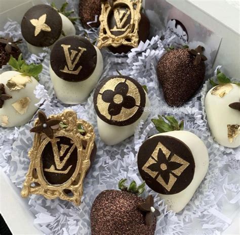 Make some Louis Vuitton themed chocolate covered strawberries 